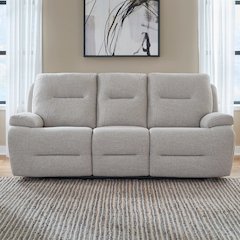 Power Recline Sofa & Recliner  with Charging Ports - Nathan Ginger Fabric