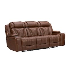 Power Recline Sofa & Recliner with Charging Ports - Nature Chestnut Leather