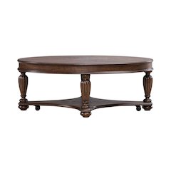 Allington Oval Cocktail Table for Living Room - Satin Sienna