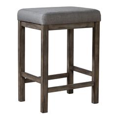Hayden Way Upholstered Console Stool in Gray Wash