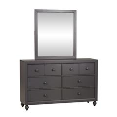 Cottage View Dresser & Mirror in Dark Gray