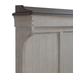 Queen Mantle Headboard Farmhouse White