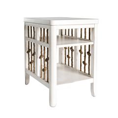 Dockside Chair Side Table in White