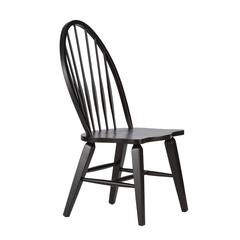 Hearthstone Ridge Windsor Back Side Chair - Black in Tobacco