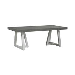Rectangular Cocktail Table Contemporary White in Two-Tone Shell White