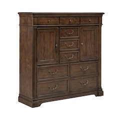 Arden Road 2 Door 10 Drawer Chest for Bedroom - Satin Cherry