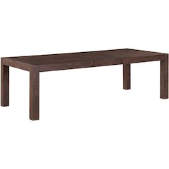 Rectangular Table for Dining Room with Self Storing Leaf - Satin Espresso Oak