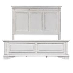 Abbey Park King California Panel Bed in Antique White
