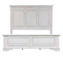 Abbey Park King Panel Bed in Antique White