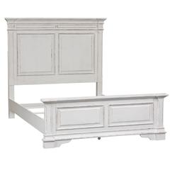 Abbey Park Queen Panel Bed in Antique White