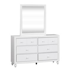 Cottage View Dresser & Mirror in White