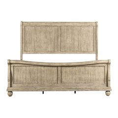 Rustic Traditions King Sleigh Bed - Saddle Tan Birch Wood