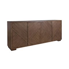 Urban Bronze TV Console in Poplar Solids & Walnut Veneers