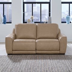Blake Power Reclining Loveseat - Sophia Oatmeal Leather