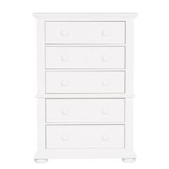 Summer House I 5 Drawer Chest in Oyster White