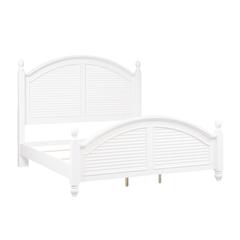 Summer House I King Poster Bed in Oyster White