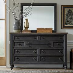 Americana Farmhouse Opt Dresser & Mirror in Dusty Taupe