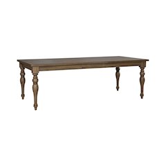 Americana Farmhouse Rectangular Leg Table 18" Self Storing Leaf - Dusty Taupe