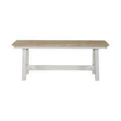 Lindsey Farm Backless Bench (RTA) in Weathered White