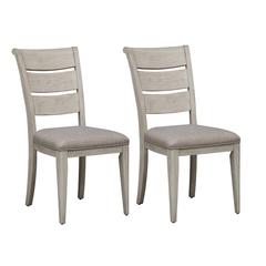 Ladder Back Upholstered Side Chair (RTA)-Set of 2