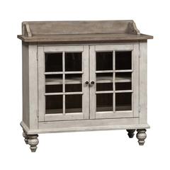 Whitney Server in Antique Linen w/ Weathered Gray