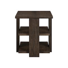Harrison End Table for Living Room - Espresso Brown Oak