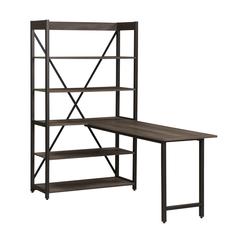 Tanners Creek Desk and Bookcase Set in Graystone