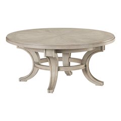 Round Cocktail Table for Living Room Traditional - Sanctuary White Oak Wood