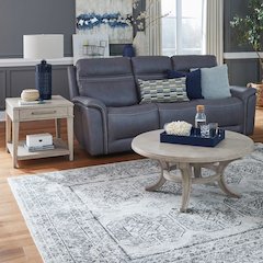 Opt 3 PcLiving Room Set Round Cocktail Table, 2 End Tables  - Sanctuary White