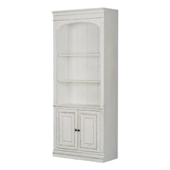 Antique White Bunching Bookcase With Rubberwood And Veneers For Office Storage