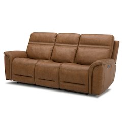 Power Three Seat Dual Reclining Sofa, Power Headrest, Lumbar with Zero Gravity