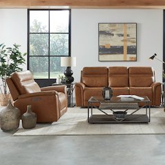 Cooper Cooper Sofa & Recliner - Camel Leather