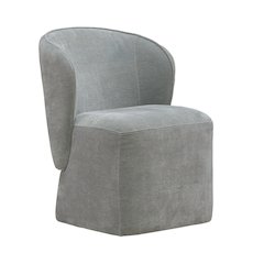 Accent Dining Chair with Castors - Rounded Arm - Sapphire Upholstry
