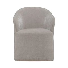Accent Dining Chair with Castors - Squared Arm - Truffle Upholstry