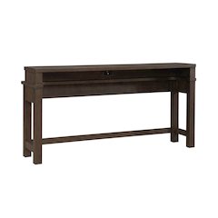 Console Bar Table with Charging Station - Satin Espresso