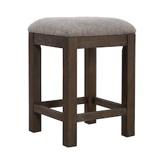 Cascade Falls Living Room Upholstered Console Stool - Satin Espresso