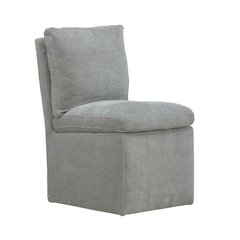 Accent Dining Chair with Castors - Squared Back - Sapphire Upholstry