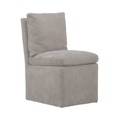 Accent Dining Chair with Castors - Squared Back - Truffle Upholstry