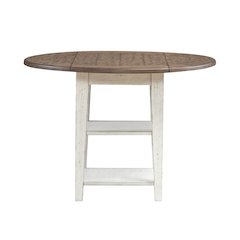 Al Fresco Drop Leaf Table for Dining Room - Graphite & Whitestone