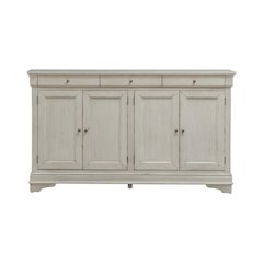Hall Buffet Dining Living Room Storage - Felt Lined Top Drawers - White