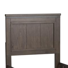 Thornwood Hills Twin Panel Headboard in Rock Beaten Brown w/ Saw Cuts