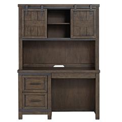 Thornwood Hills Student Desk in Rock Beaten Brown w/ Saw Cuts