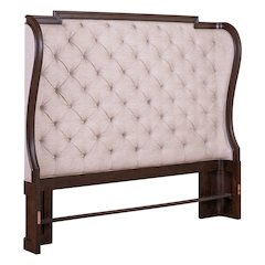 Provence Park Queen Upholstered Shelter Bed Headboard - Chateau Brown