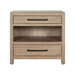 Proximity Place Bedside Chest with AC USB Charging Station - Barley Buff