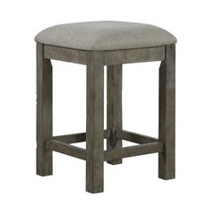 Uph Console Stool Contemporary Grey in Dusty Taupe Finish