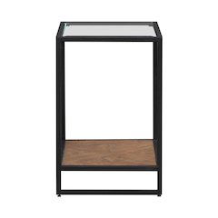 Bedford Chairside Table for Living Room - Weathered Oak