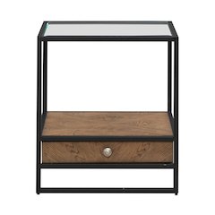 Bedford Drawer End Table for Living Room - Weathered Oak