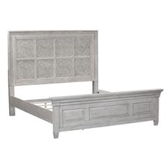 Heartland Optional California King Panel Bed in Antique White w/ Tobacco Top