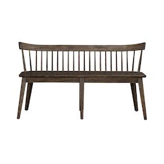 Midland Falls Spindle Back Bench (RTA) - Rustic Brown