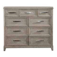 Belmar 9 Drawer Bureau Dresser in Washed Taupe